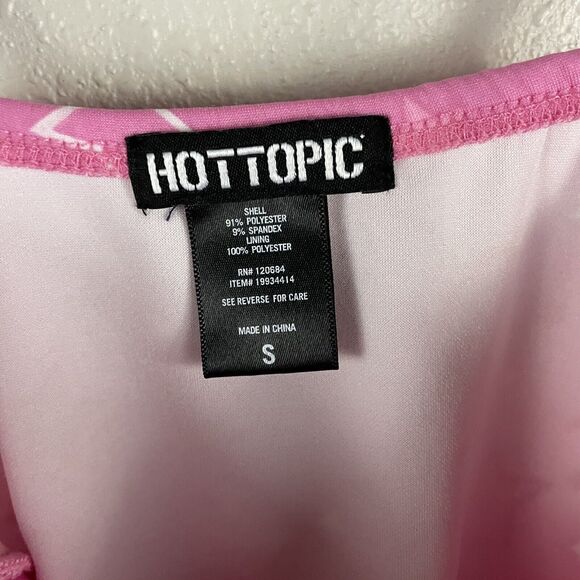 Hot Topic Womens S Hot Pink Stars Strappy Tank Dress Barbiecore - Picture 6 of 6